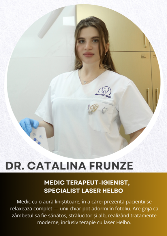 Dr. Catalina Frunze — medic terapeut-igienist, specialist laser Helbo